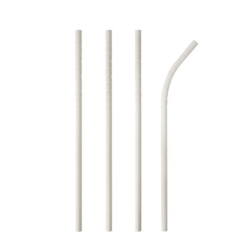 Papierstrohhalme, flexibel "pure" Ø 6 mm x 20 cm weiß, VPE= 1000 Stück (10x 100)