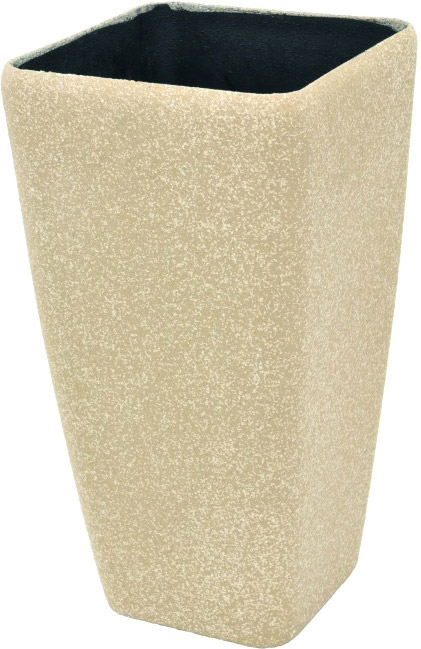 EUROPALMS Dekotopf STONA kubisch beige - 41,5cm