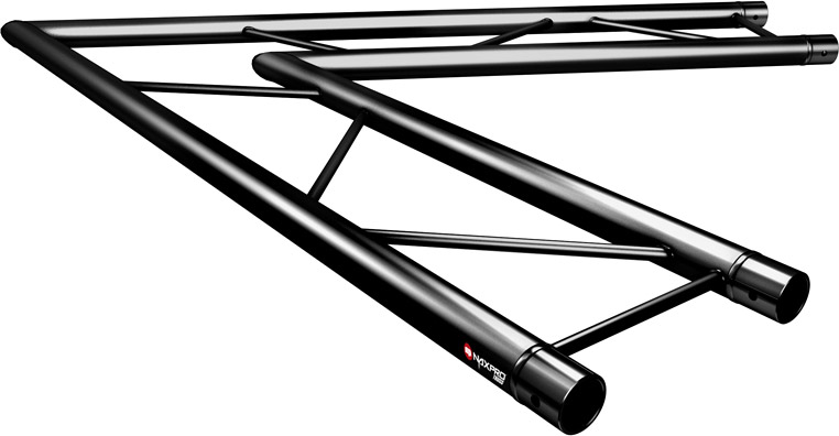 Naxpro-Truss FD 22 C20H 60° 2 Weg Winkel RAL9005 - Schwarz - Seidenmatt