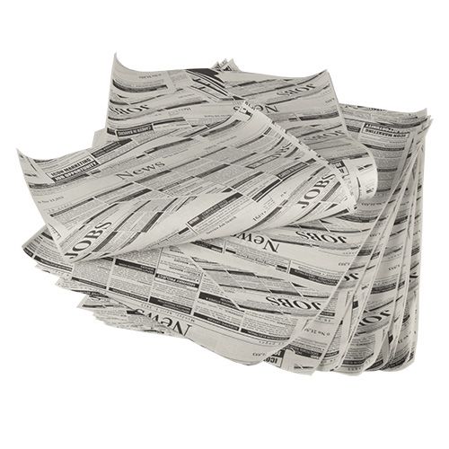 Einschlagpapiere, Pergamentersatz 35 x 25 cm "Newsprint" fettdicht, VPE= 5 kg (5x 1)