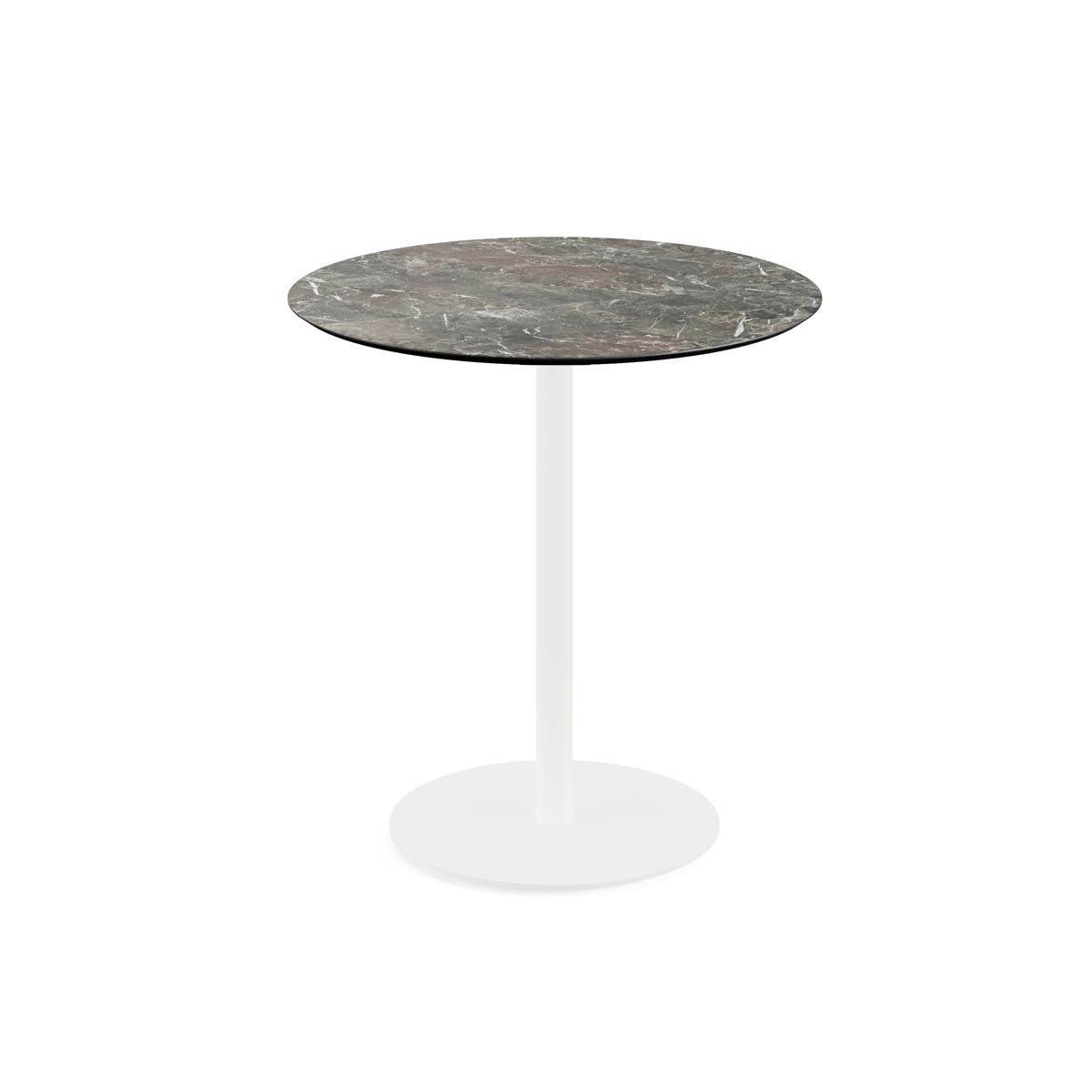 Urban Bistrotisch HPL Ø70 cm - Gestell Weiß