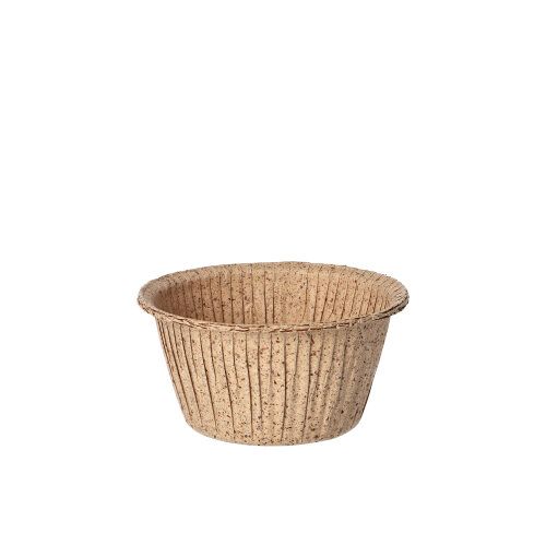 Muffins-Backförmchen aus Frischfaser und Kakaoschalen, natur, rund Ø 5 cm, 4 cm, VPE= 480 Stück (24x 20)