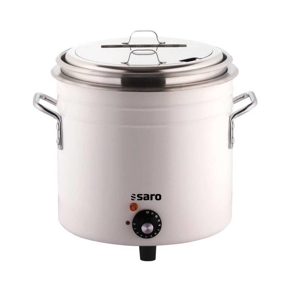 Saro Suppenkessel Retro weiß, 10,4 Liter, 1,4KW/230V, rund Ø 398 x 366 mm