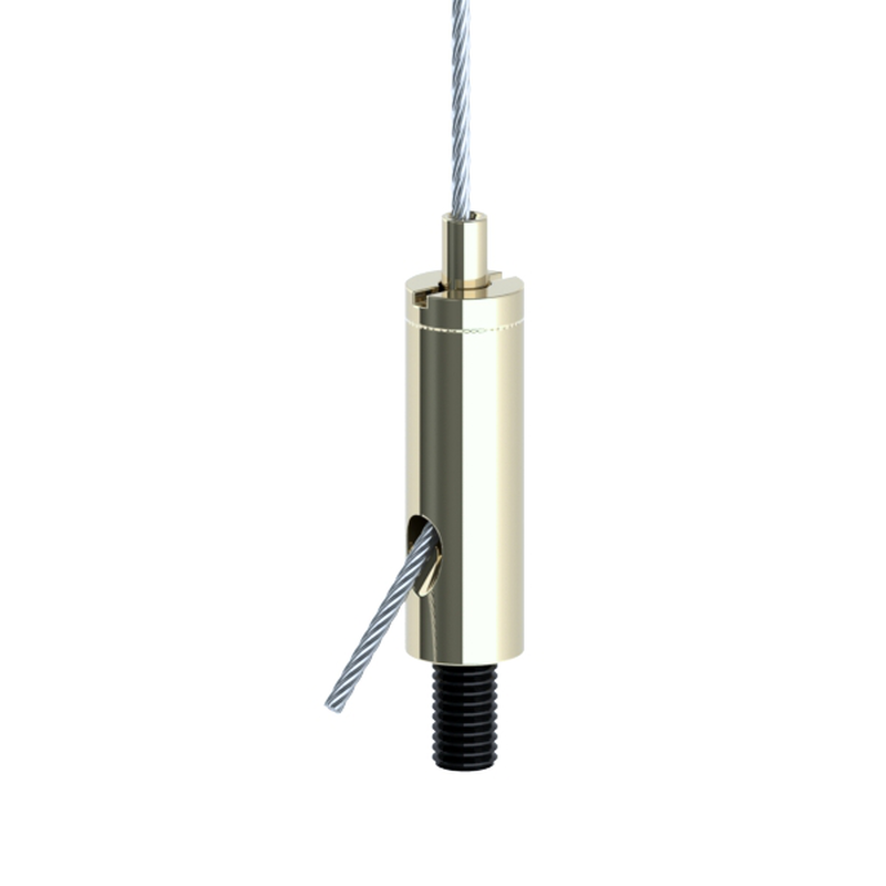 Drahtseilhalter Gripper 15 SE M6i, vernickelt mit 8 mm rausstehendem Gewinde