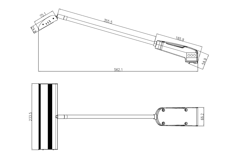 LED Langarmstrahler light Meta 25W linkable