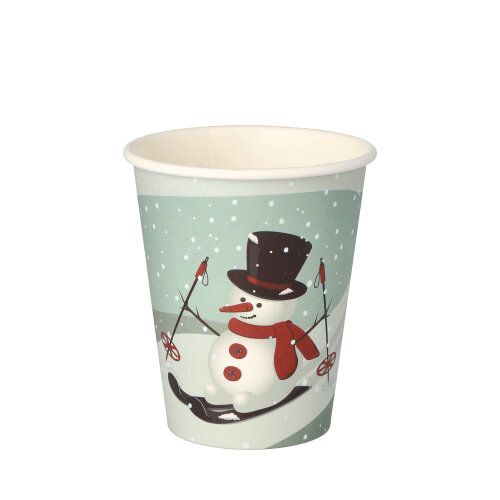 Pappbecher "To Go", 0,2 l Ø 8 cm x 9,2 cm "Snowtime", VPE= 1000 Stück (20x 50)