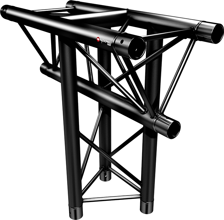 Naxpro-Truss FD 23 C35 90° 3 Weg Winkel RAL9005 - Schwarz - Seidenmatt