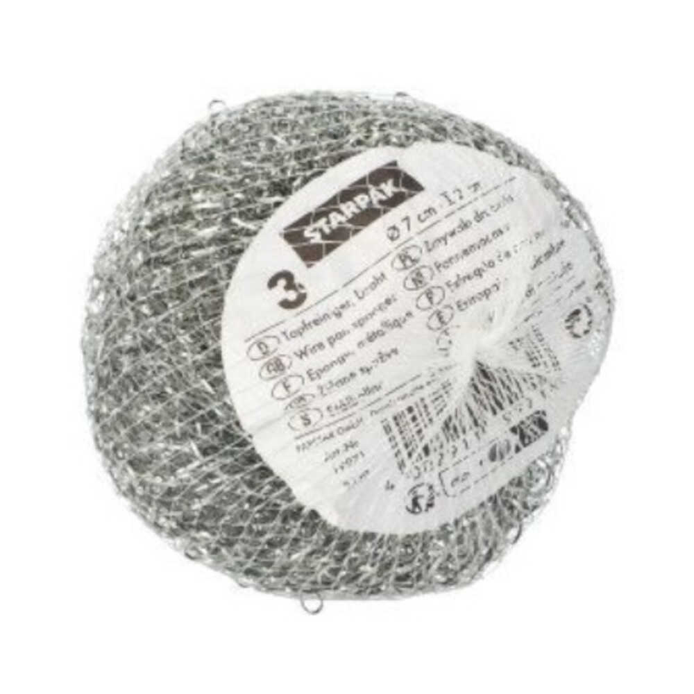 Topfreiniger aus Draht Ø 7 cm x 2 cm, scheuernd, 1 VPE = 240 Stück (80x 3)
