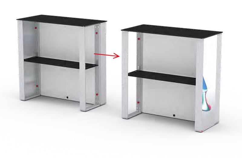 Systemverbinder-Kit zum geraden Verbinden von LEDUP Counter One