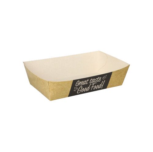Pommes-Frites-Trays "pure" 8,5 x 13,5 cm "Good Food" mittel, VPE= 600 Stück (12x 50)