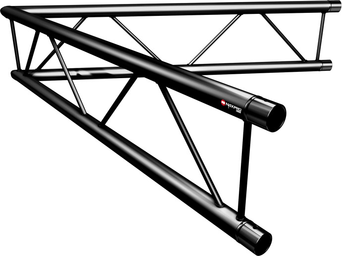 Naxpro-Truss FD 22 C20V 60° 2 Weg Winkel RAL9005 - Schwarz - Seidenmatt