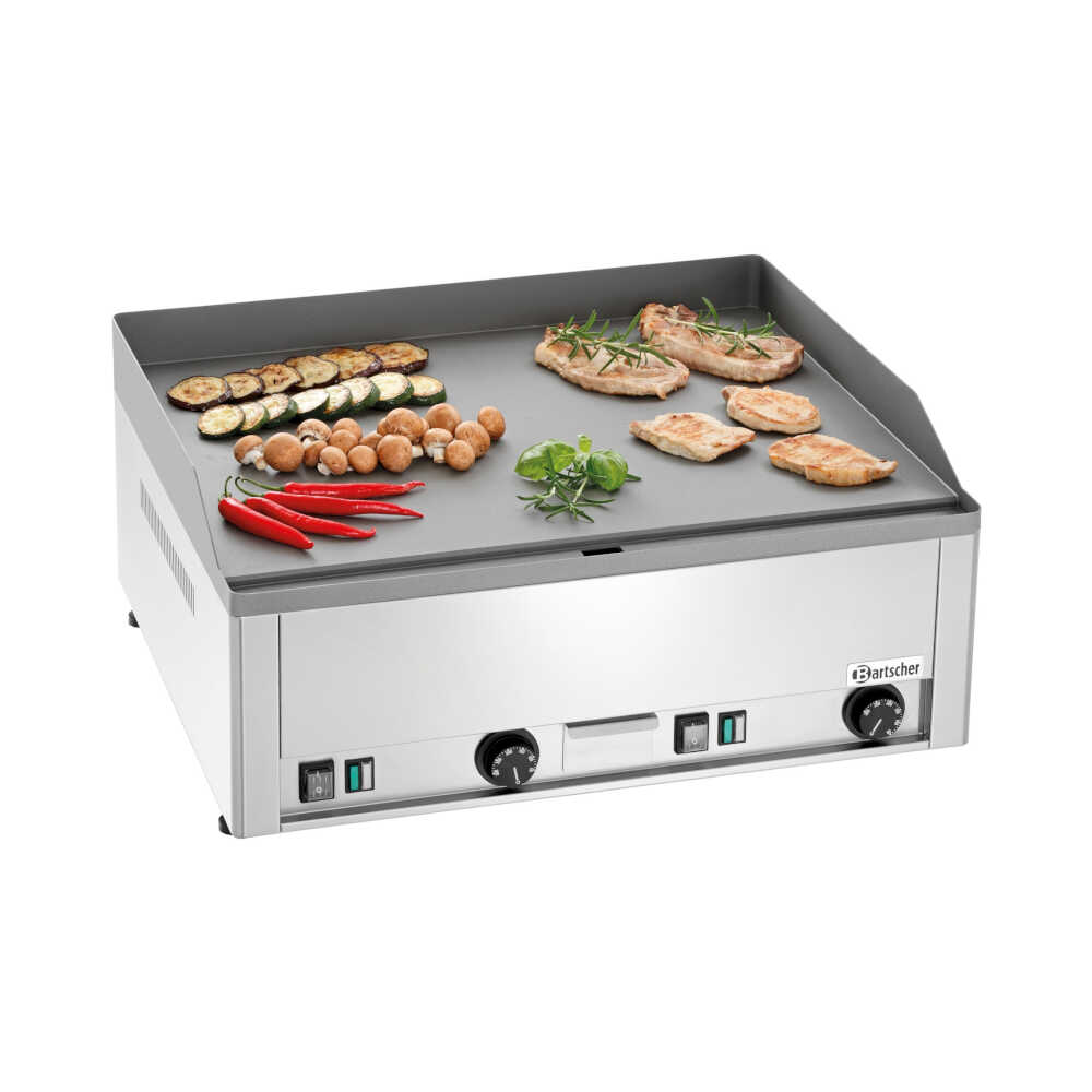 Bartscher Griddleplatte GDP 650E, 2 Grillzonen, Grillfläche 65x48 cm, 6000 Watt, 400V