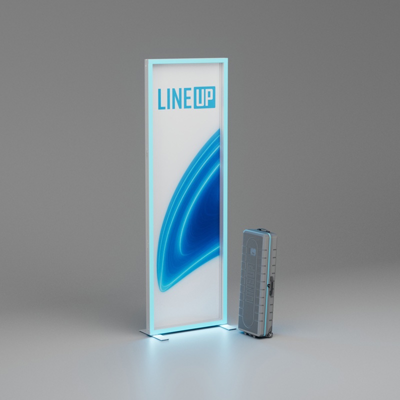LINEUP Stele LED Leuchtrahmen RGB – 100 cm Breite