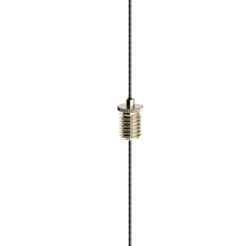 Drahtseilhalter Gripper 10, M6 Außengewinde, Seil ø 0,8 - 1,0 mm, vernickelt