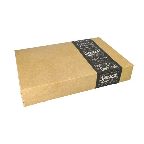 Catering-Kartons eckig "pure" 8 x 31,3 x 46,4 cm "Good Food" mittel, VPE= 50 Stück (5x 10)