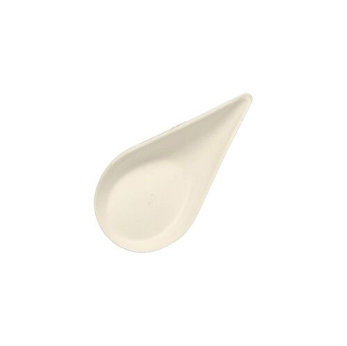 Fingerfood - Teller aus Zuckerrohr "pure" 10,5 x 5,7 cm "Drop", weiß, VPE= 500 Stück (10x 50)