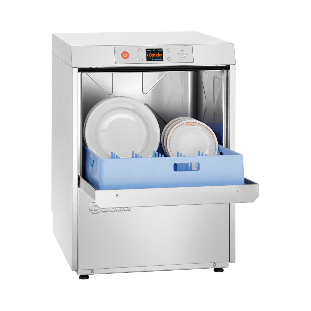 Bartscher Spülmaschine US EcoPlus500 LPR, 7+1 Spülprogramme, doppelwandig, inkl. Laugenpumpe, 400V