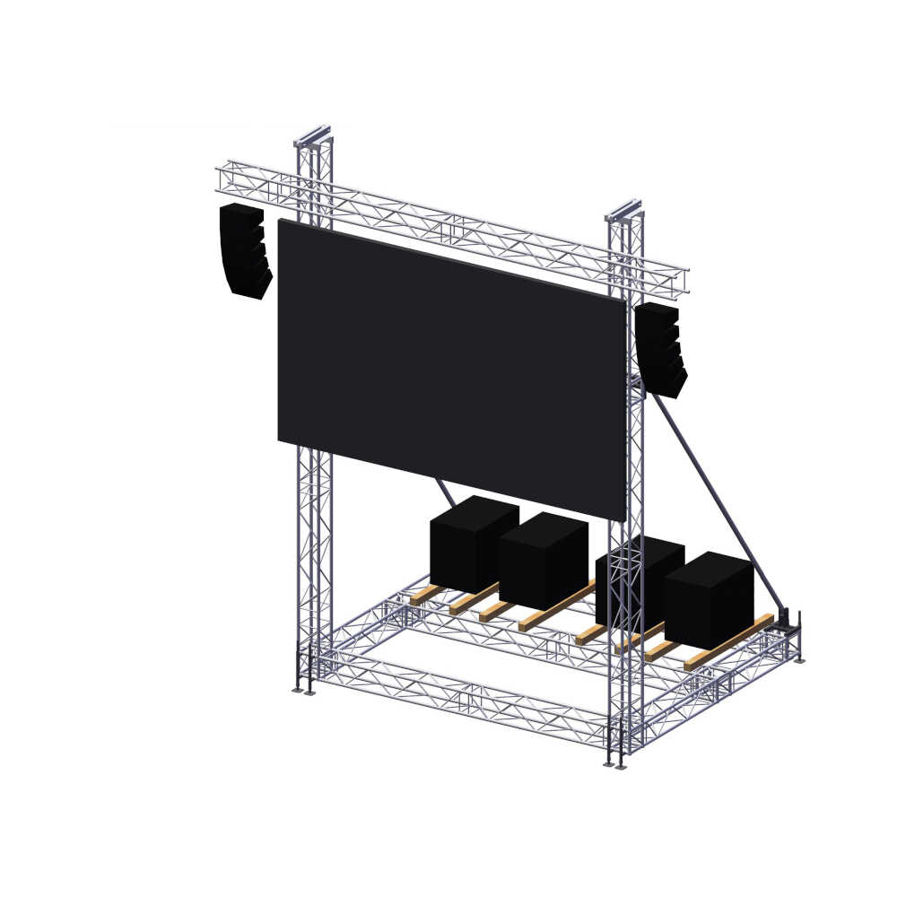 Leinwandkontruktion GT-LK44, für LED-Leinwände bis 6,0 Meter, baubuchpflichtig