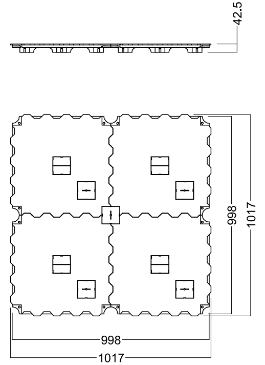 OctaEco floor Bodenplatte 1 m² schwer entflammbar