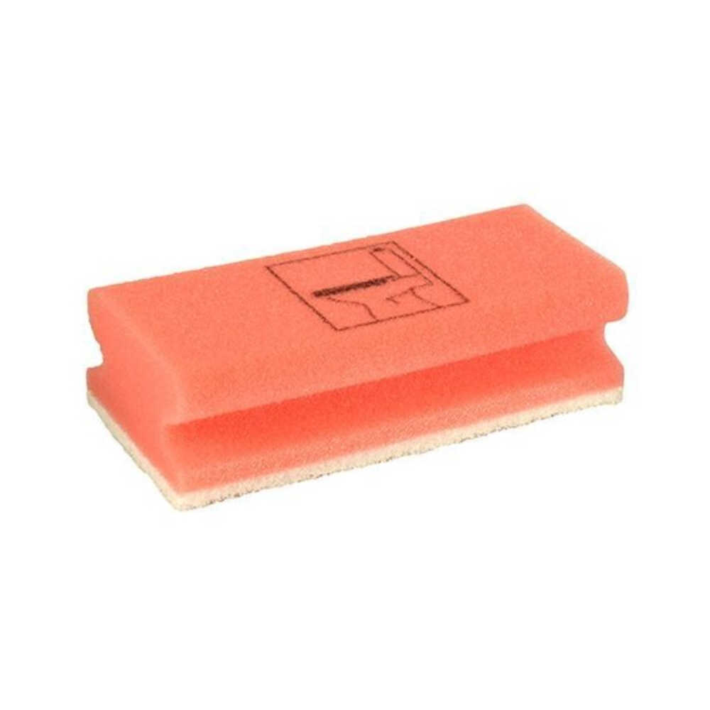 Putzschwämme eckig 4,5 x 15 x 7 cm rot/weiß "Toilet" , nicht kratzend, 1 VPE = 100 Stück (10x 10)