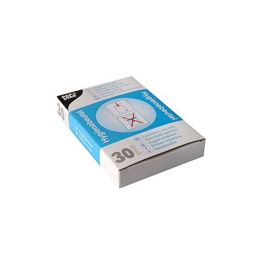 Hygienebeutel im Spenderkarton 28,5 x 8 x 7 cm weiss, VPE= 1500 Stück (50x 30)