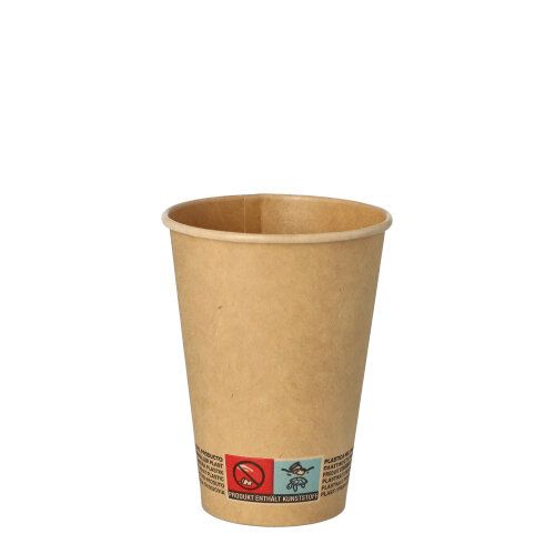 Pappbecher 0,18 l Ø 7 cm x 9,2 cm braun, VPE= 1000 Stück (20x 50)