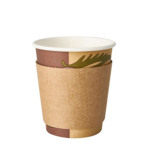 Banderolen für Heißgetränkebecher "To Go" Ø 7,3 cm x 5,8 cm braun, VPE= 2700 Stück (27x100)