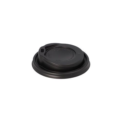 Dom-Deckel, PS "To Go" rund Ø 8 cm x 2,4 cm schwarz, VPE= 1000 Stück (10x 100)