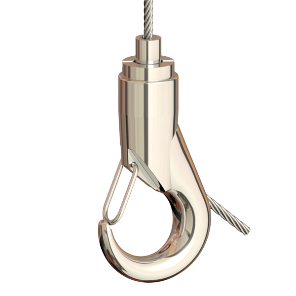 Drahtseilhalter Gripper 20 Haken, vernickelt, angepasste Arbeitslast 20 kg