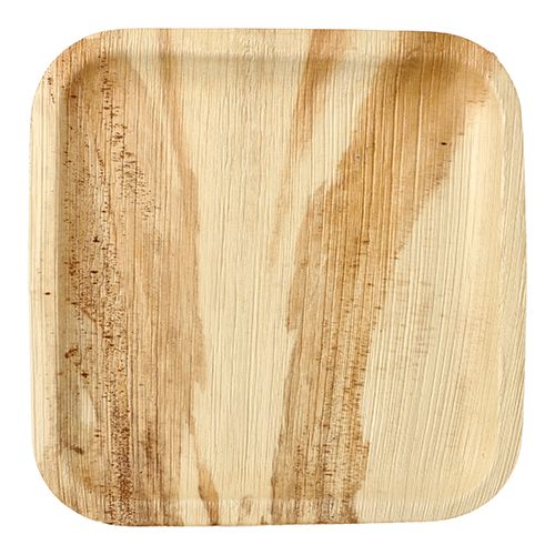 Palmblatt Teller eckig "pure", 25,5 x 25,5 cm, VPE= 60 Stück (6 x 10)