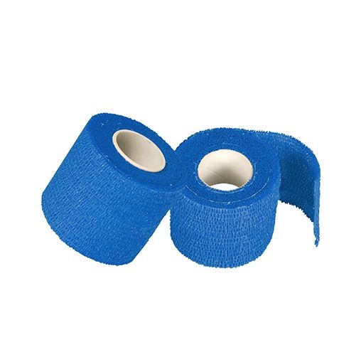 Selbsthaftende Pflaster auf Rolle, 5 m x 5 cm, blau, 1 VPE= 72 Rollen (12x 6)