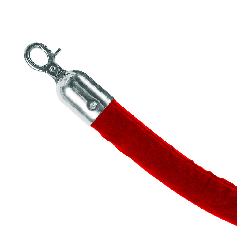Absperrkordel Chrom, 1500 mm (Schwarz, Blau, Rot)