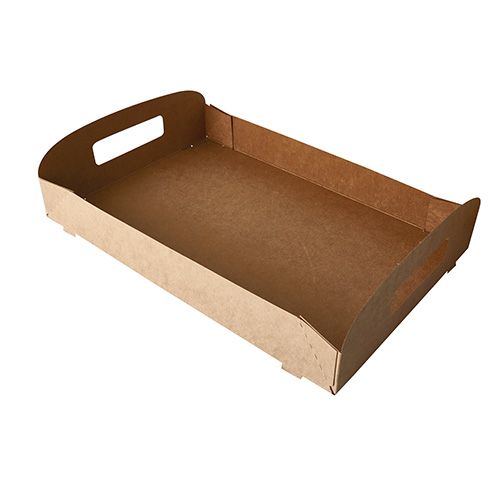 Tragetabletts aus Pappe "pure" 45,7 x 30,7 cm "100% Fair", VPE= 50 Stück (5x 10)