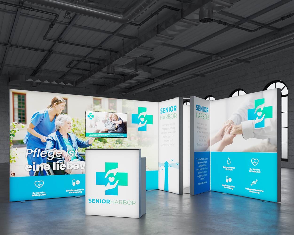 Werbebanner Halter, Clip Display, Messestand und Werbung in Kreis