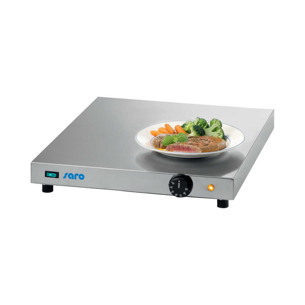 Saro Warmhalteplatte Modell VERONA, Edelstahl, bis 110°C regelbar, 500 x 500 x 70 mm, 230V