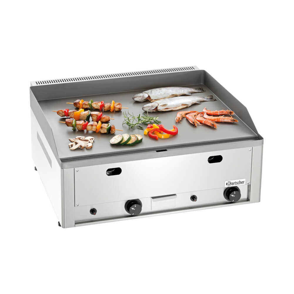 Bartscher Griddleplatte GDP 650G-G, glatt, Grillfläche 65x48 cm, 8 KW, Gas