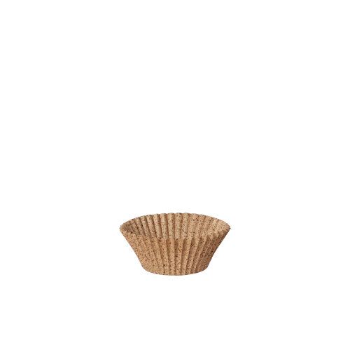 Backförmchen aus Frischfaser und Kakaoschalen, natur, rund Ø 3 cm, 2,2 cm, VPE= 2400 Stück (24x 100)