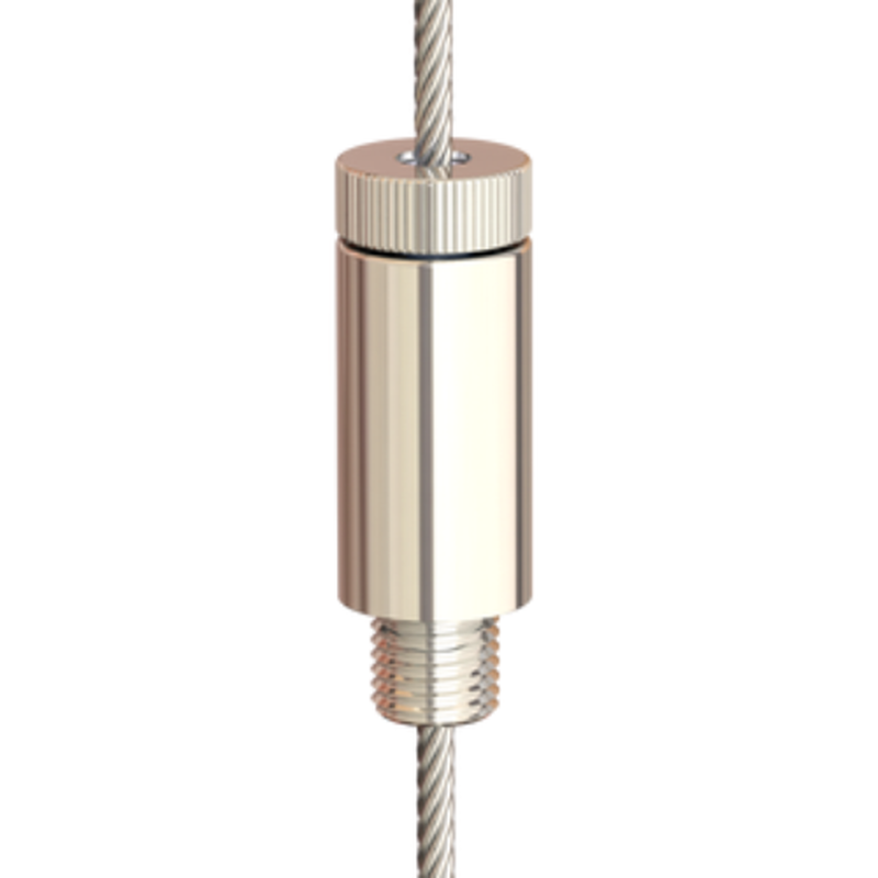 Drahtseilhalter Gripper 30 M8 Außengewinde, vernickelt, max. Seil Ø 3,0 mm