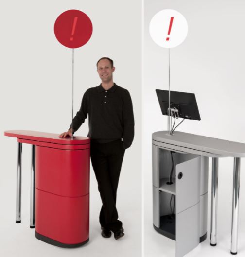 PENTALOOOP Displayhalter mit Werbescheibe 