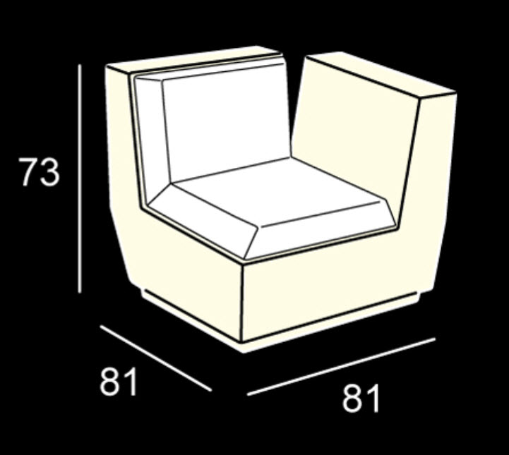 Big Cut Lounge Sessel Eckelement Light