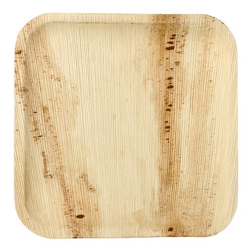 Teller aus Palmblatt "pure" eckig 25,5 x 25,5 cm, VPE= 25 Stück (1x 25)