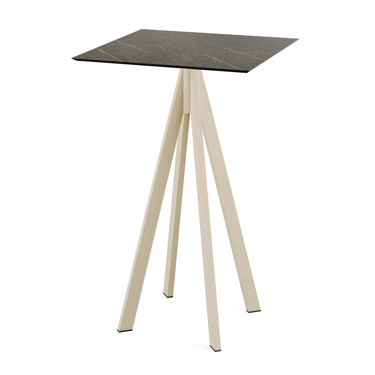 Infinity Stehtisch HPL 70x70 cm - Gestell Sand