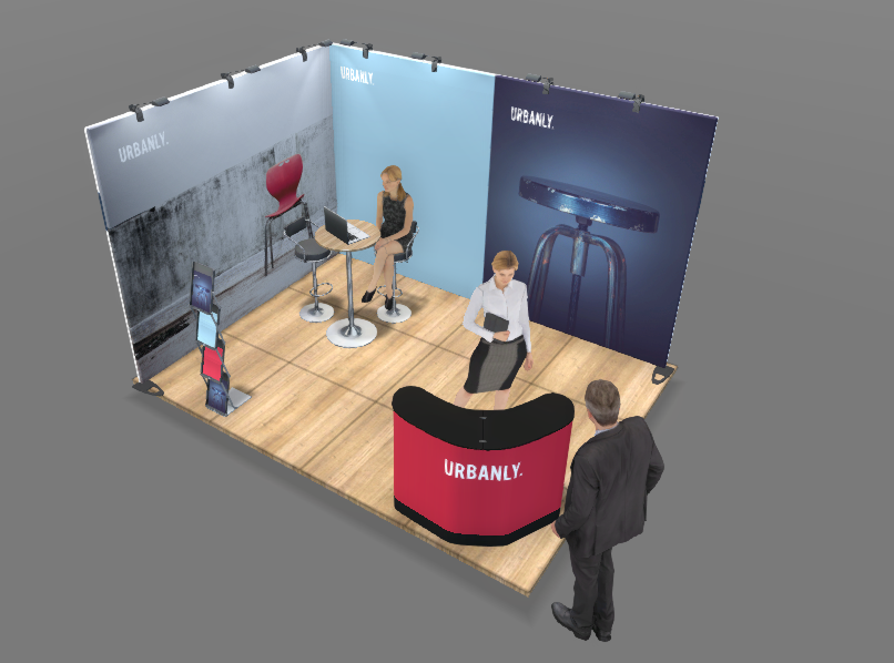 Expand System Eck Messestand 4x3m - Höhe 240cm