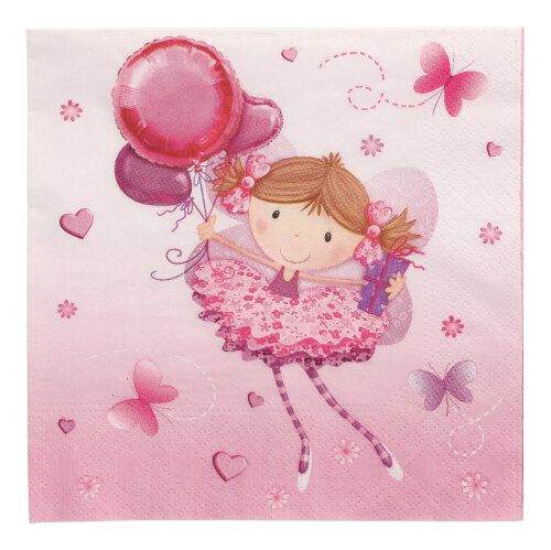 Servietten, 3-lagig 1/4-Falz 33 x 33 cm "Little Dancer", VPE= 200 Stück (10x20)