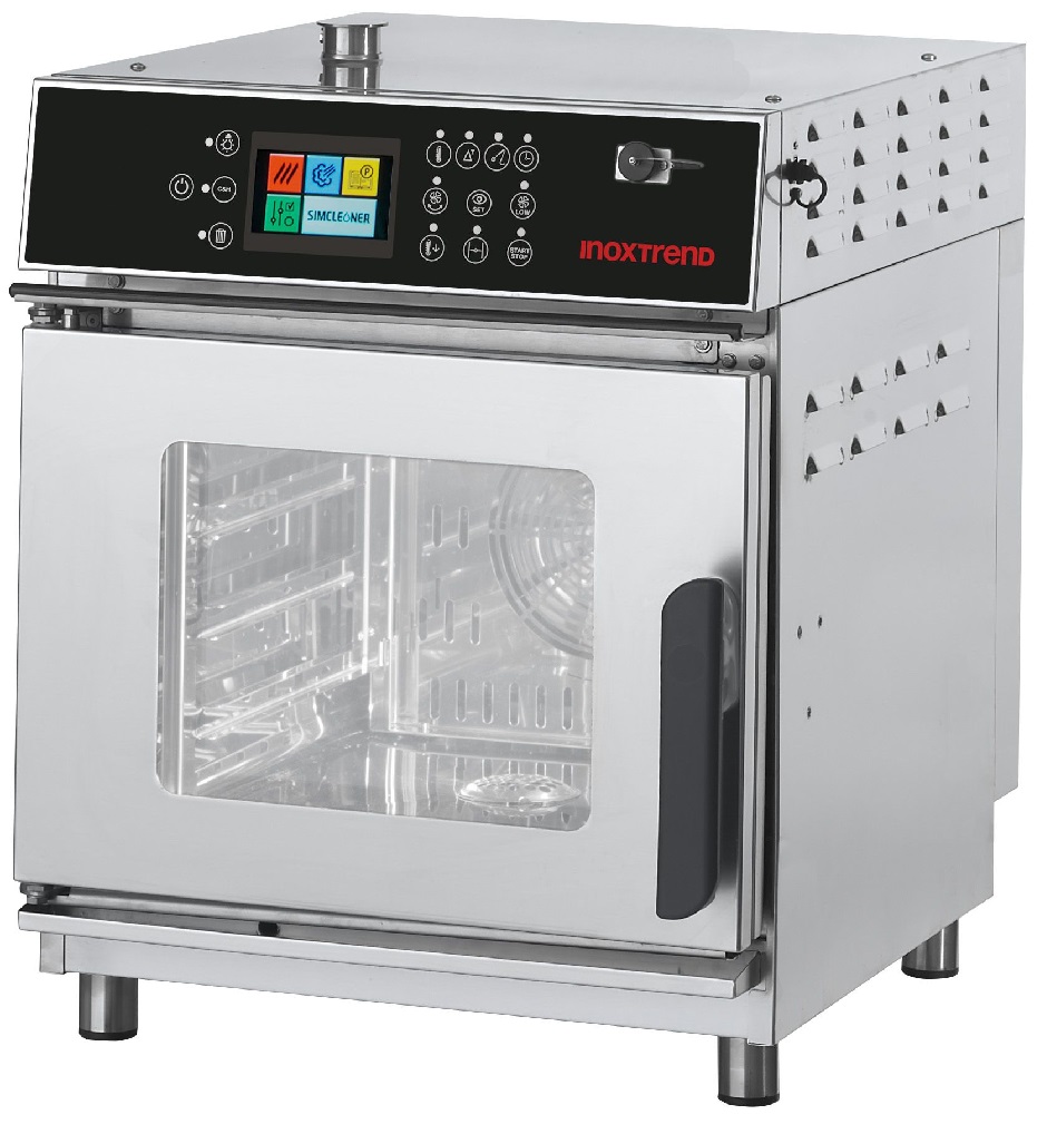 Inoxtrend Kompakt Kombidämpfer RDT-104E mit Reinigungssystem, 4x GN1/1, 5,2KW / 400V