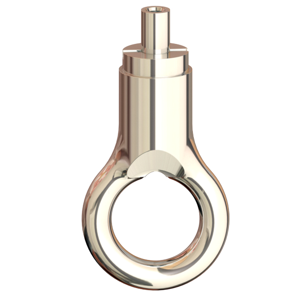 Drahtseilhalter Gripper 15 Ring, vernickelt, max. Seil Ø1,5mm