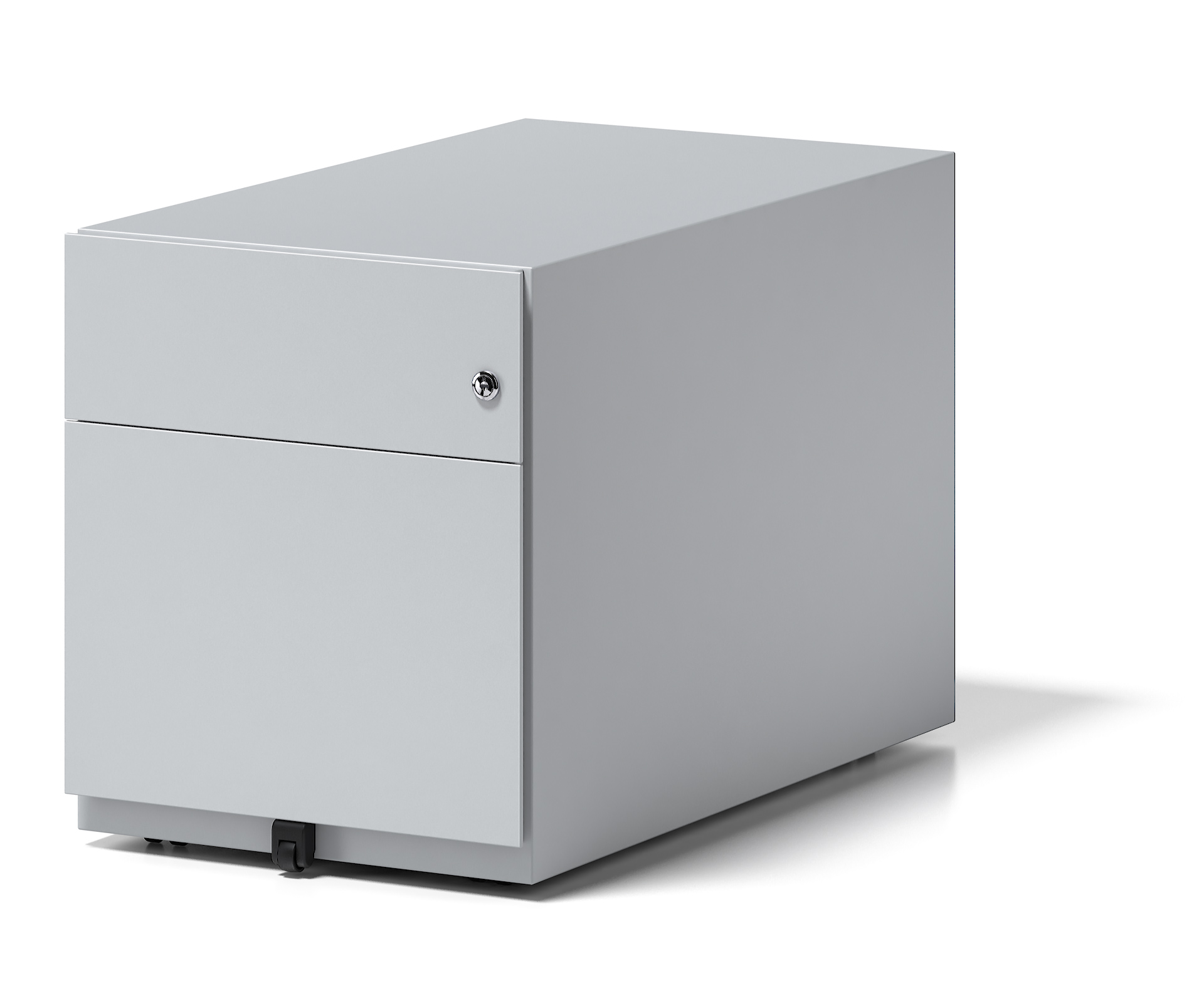 Bisley Rollcontainer Note™ mit Griffleiste - 1 Universalschublade und 1 HR Schublade 775mm Tiefe