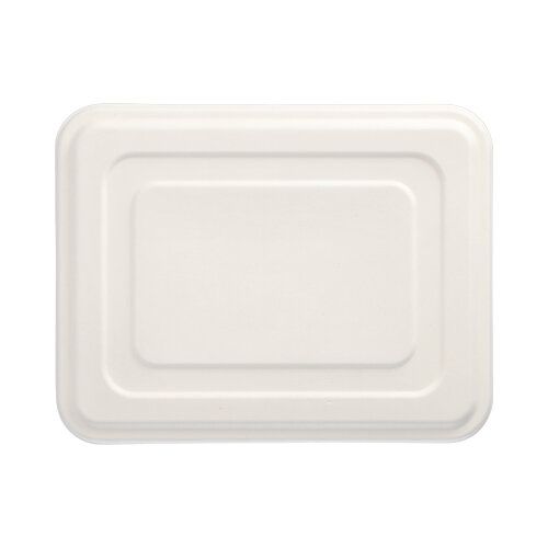 Deckel für Menüschalen, Zuckerrohr, "pure", 22,5 x 28,6 cm, weiß, VPE= 125 Stück (5x 25)