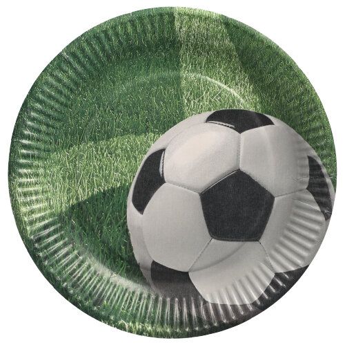 Pappteller Ø 23 cm "Football",VPE= 200 Stück (20x 10)