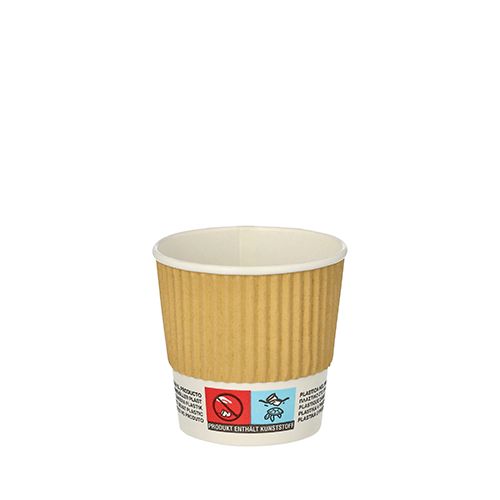 Einweg-Kaffeebecher, Pappe "pure", 0,1 l doppelwandig, VPE= 500 Stück (20x 25)